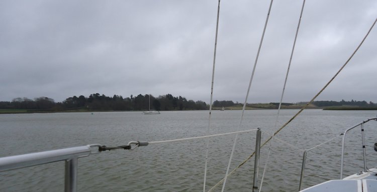 Heading out of the creek - no marker buoys in sight