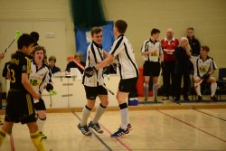 action shot from England Hockey's Boys U18 Super 6s Junior Club Championships, 2016