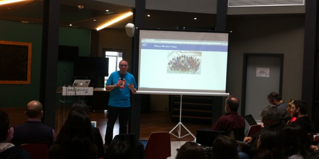 Self giving the talk