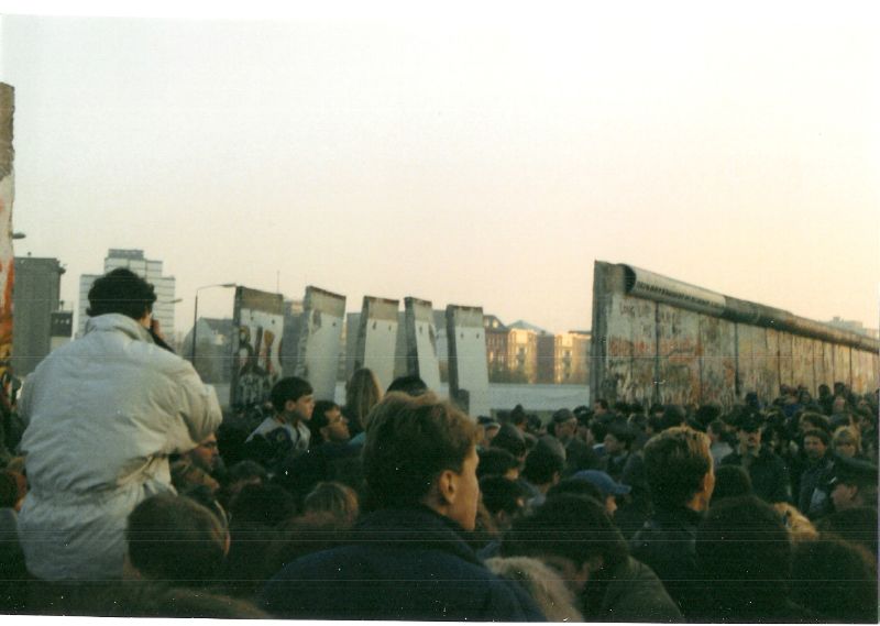 A section of the Wall was removed between the Brandenburg Gate and Checkpoint Charlie